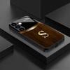 Чехол для телефона с текстурой дерева, буква S, черное стекло, подходит для Samsung Galaxy S26 S25 S24 S23 S22 S21 S20 FE/Ultra/Plus, противоударный