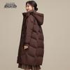 Xue Zhong Fei Women's Long Winter Down Jacket with Detachable Hood