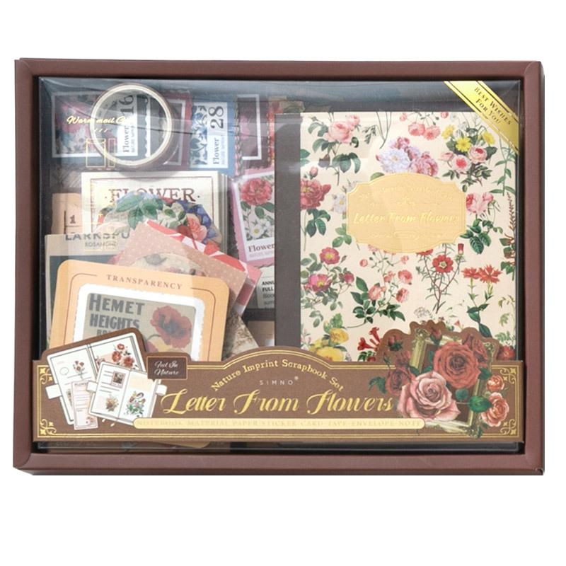 153pcs Per Set of Handbook Large Capacity Gift Box Nature Mark Series Retro Handbook DIY Decoration Bottoming Collage