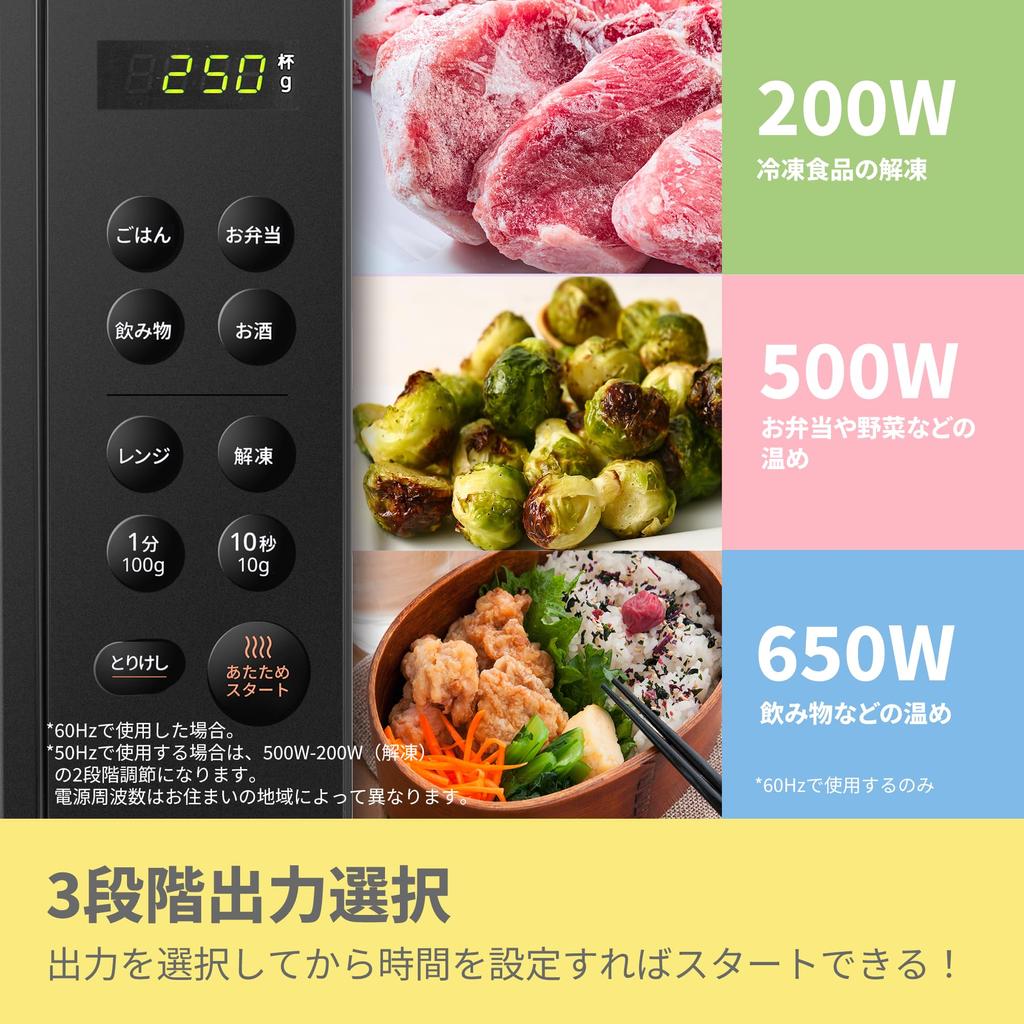 Микроволновая печь 16 л, плоский стол, Hertz Free, совместимая по всей стране, одна функция, автоматическое меню, для проживания в одиночестве, автоматическое подогревание, год, черный COMFEE'