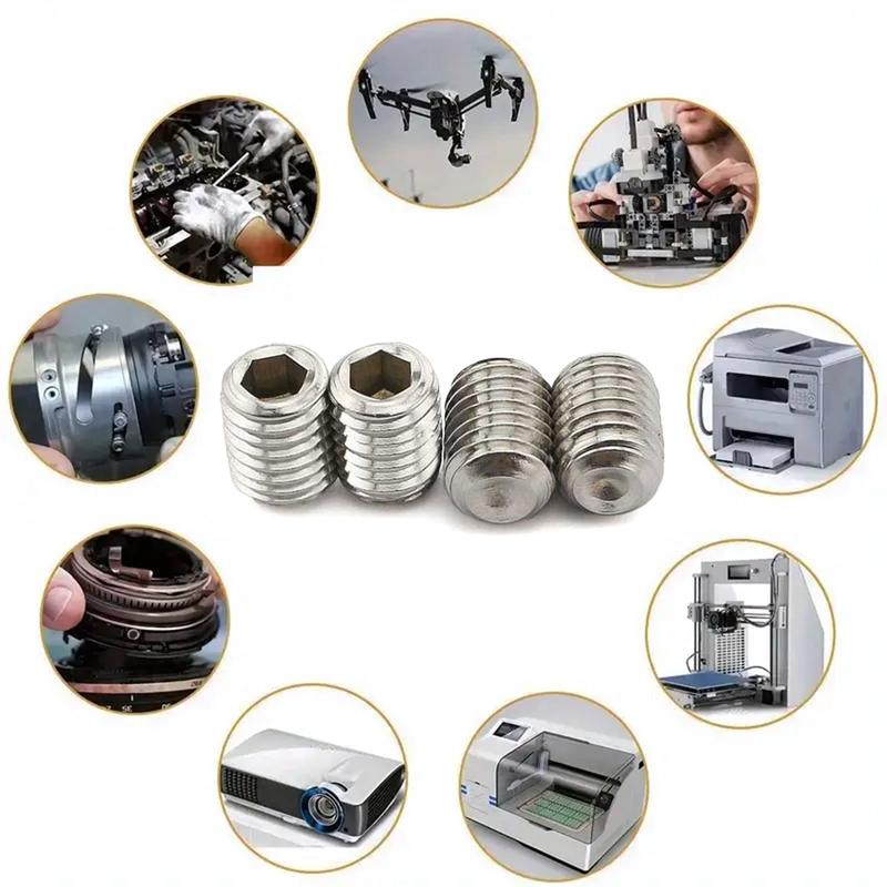 240pcs/Stainless Steel Hex Head Machine Screws-Concealed Headless Bolts, Handle Screws, Safe, Secure, and Aesthetically Pleasing