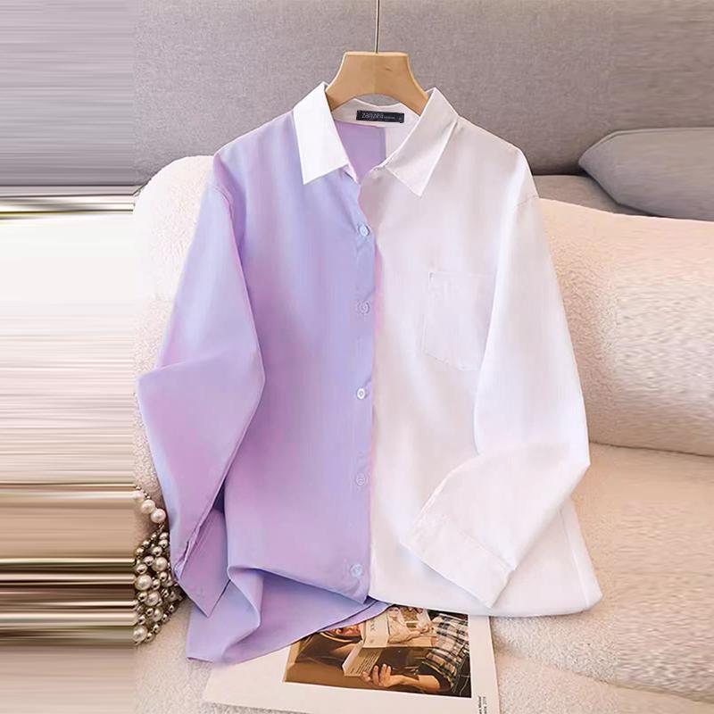 ZANZEA Женская осенняя мода с длинным рукавом и карманами в цветных блоках