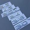 Black Silver 1.8T 2.0T 2.4 3.0T 3.2 3.6 4.2 A3 A4 A5 A6L A7 A8L Q3 Q5 Q7 Emblem Car Rear Sticker Badge Logo Accessories For Q1