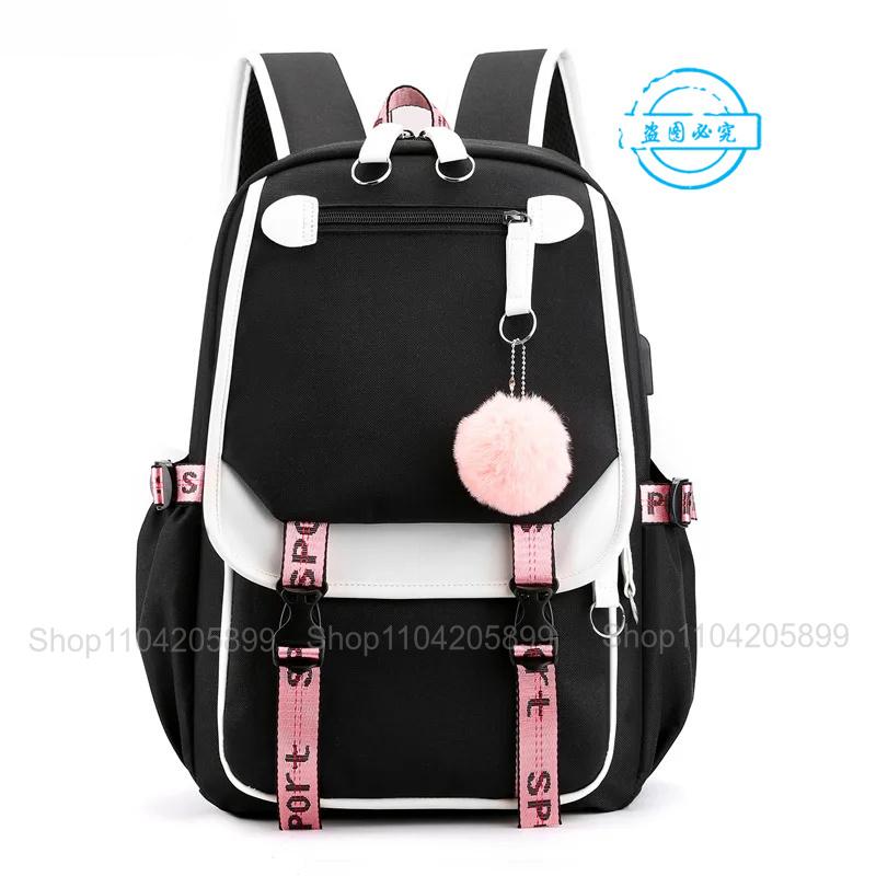 Рюкзак Danganronpa Аниме Mochila Школьная сумка для книг Студенческий с USB-портом Дорожные сумки Ноутбук Повседневная Большая сумка-мессенджер Подарок