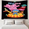 Custom Name Pocoyo Print Tapestry, Backdrop, Easy Setup, Ideal for Bedroom, Office & Living Room, with Aesthetic Wall Hanging Decor.