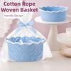 With Handles Cotton Rope Woven Basket Oval Sundries Storage Organizer Laundry Hamper  Nursery
