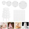 1 Set Reusable Round Cake Spacers Waterproof BPA Free Stacking Cake Stand 12 Cake Rods