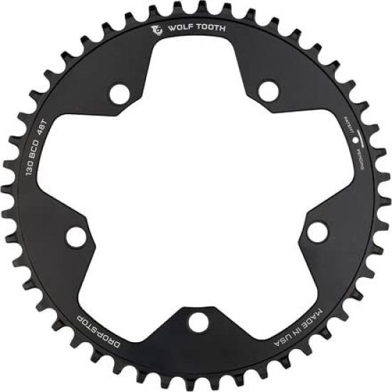 Wolf Tooth 130 BCD 5 Bolt Chainring 52T compatible with SRAM Flattop Chainring