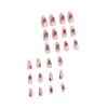 Pink Fake Nails with Strawberries Printed Sweet & Charming Reusable False Nails for Women and Girl Nail Salon