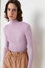 Women's Elegance Style Sweater Green Basic Turtleneck Knitwear Sweater