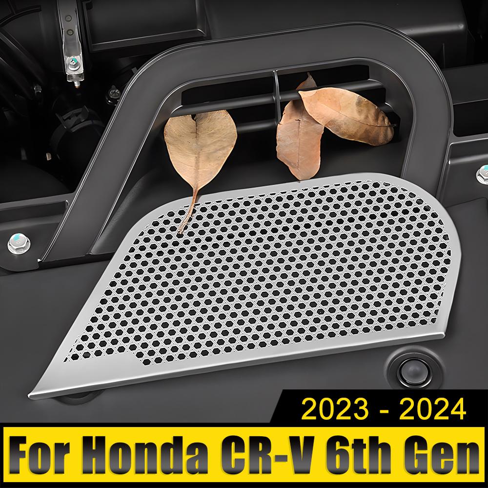 Stainless Car Engine Air Intake Mask Sticker Case Decoration Cover Trim Sticker For Honda CR-V CRV 6th Gen 2023 2024 2025 Hybrid