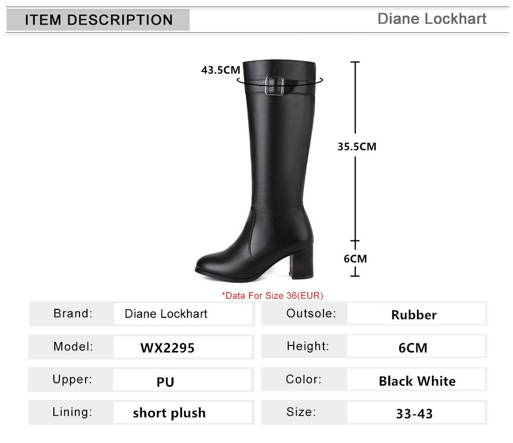 Модные женские ботфорты осенне-зимняя обувь черные белые средний каблук пряжка длинные ботильоны ботфорты до бедра женская обувь размер 33-43