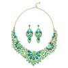 2026 Vintage Necklace Set Women 2 Piece Set Leaves Flower Exaggerated Luxury Jewelry New Bride Wedding Accessories