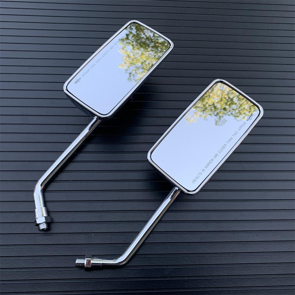 10 мм боковые зеркала заднего вида для мотоцикла Honda Yamaha Kawasaki Street Sports Bike Chopper Cruiser