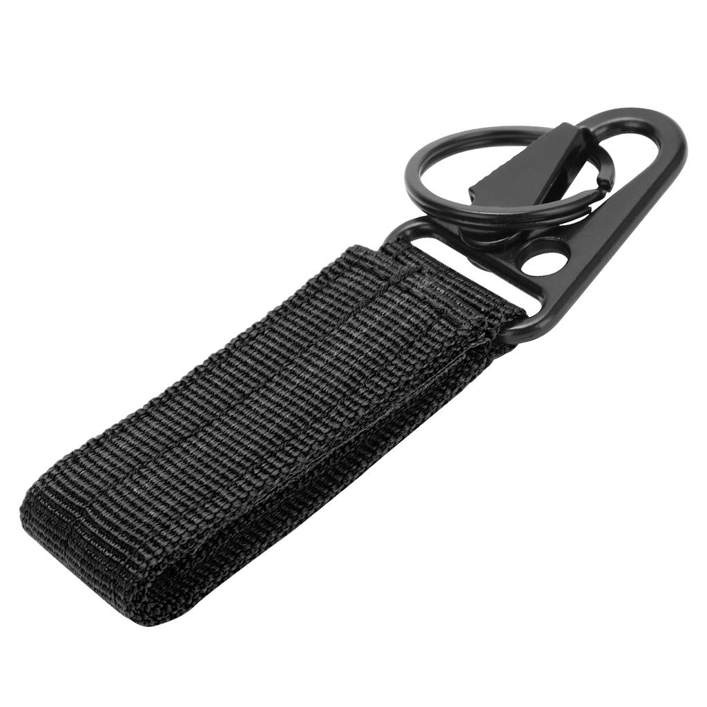 Outdoor Belt Hanging Keychain Carabiner Hook and Loop Strap Keyring Clip Buckle Hanger