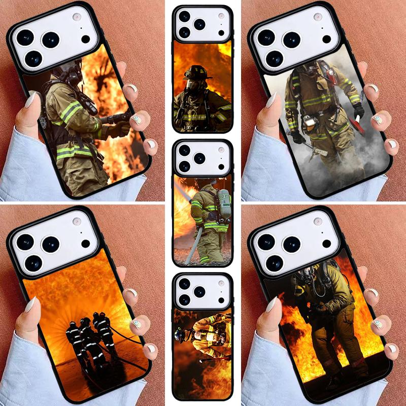 Firefighter Fire Fireman soft Phone Case for iPhone 16e 15 14 13 12 17 Pro Max Plus Air 17pro Cover Coque