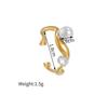 Atoztide Модное кольцо с имитацией жемчуга для женщин, регулируемое, из нержавеющей стали, с неровными винтажными бусинами, открытое кольцо на палец, ювелирное изделие, подарок