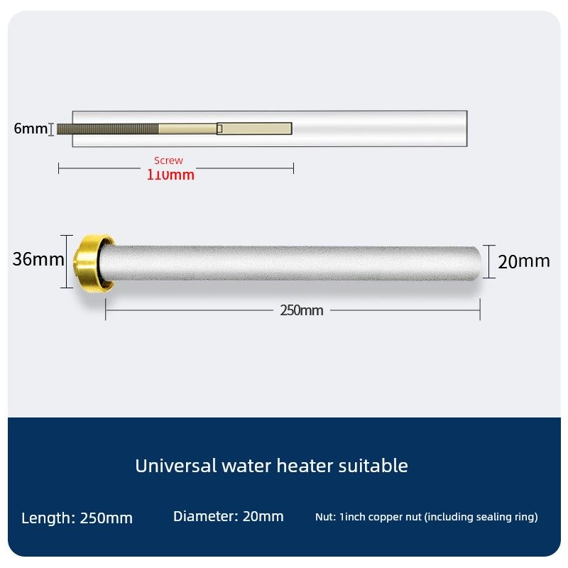 Neutral Magnesium Bar Electric Water Heater Suitable for 40/50/60/80L Frestec Oupai Sewage Anode Casting Magnesium Bar Accessories