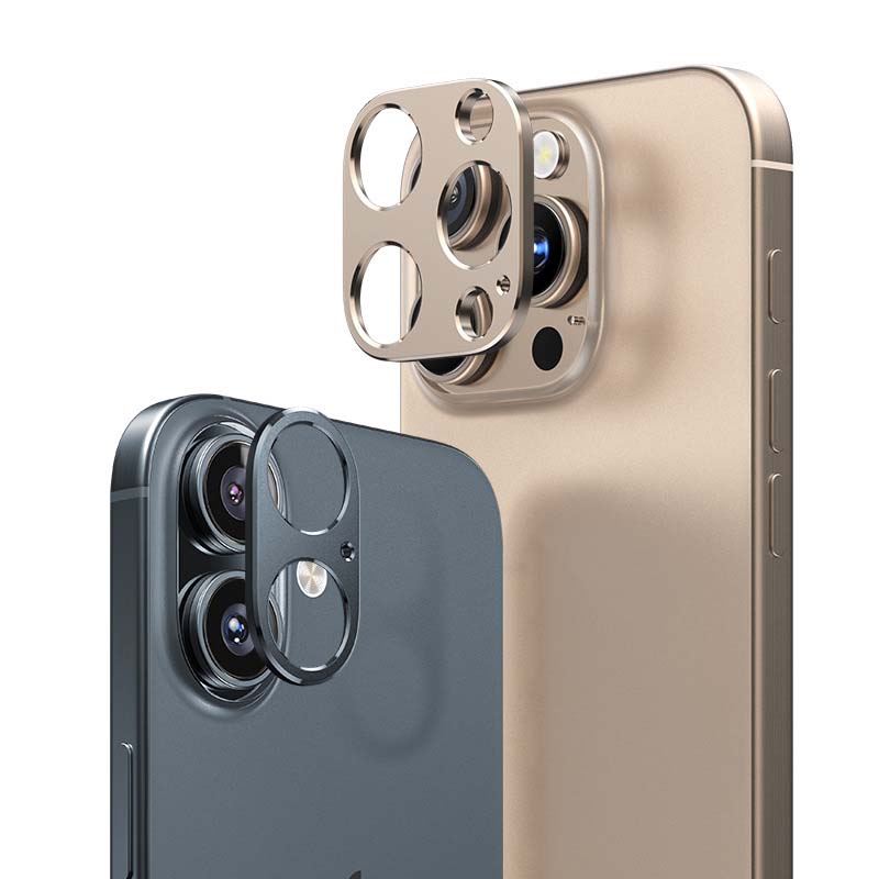 For Apple iPhone 16 Plus Pro Max Luxury Camera Circle Plating Metal Lens Anti-scrached Case Cover Bumper Protection Ring Guard Protector