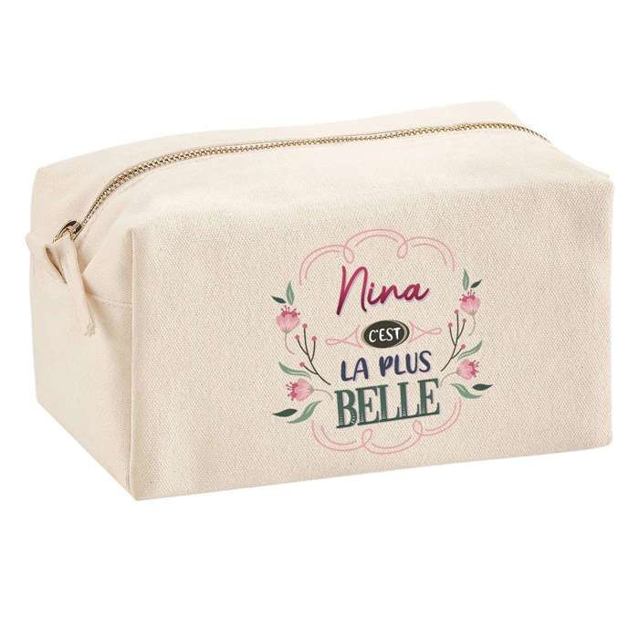 Trousse multifonction Nina la plus belle Cadeau Anniversaire Noël Idée Personnalisé Original | Trousse Scolaire Fournitures Bureau
