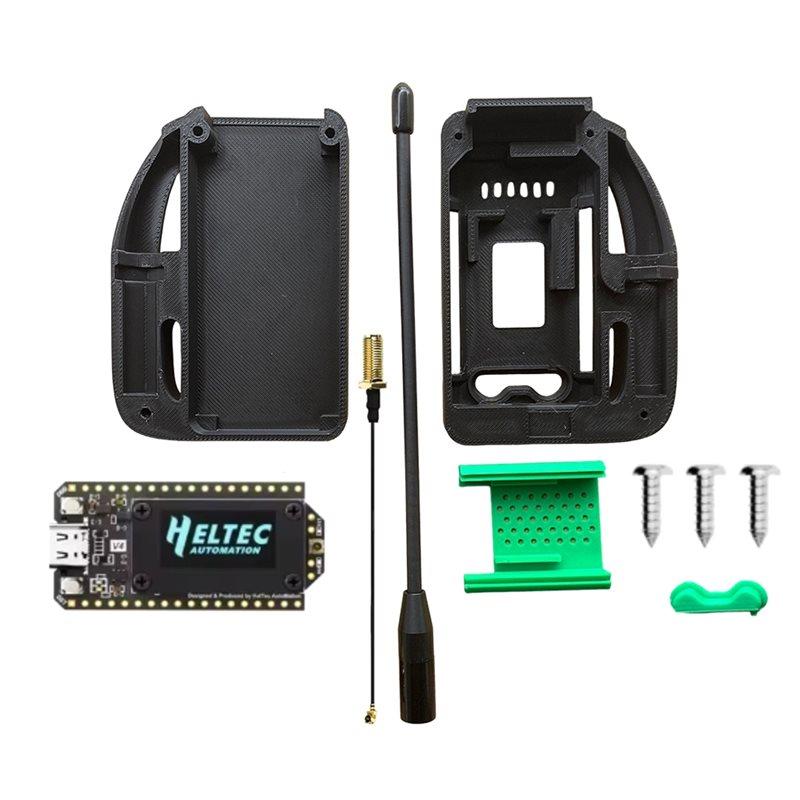 Набор корпуса для платы разработки Meshtastic Heltec V4 Wifi Lora 32, включая антенну, ESP32 SX1262, питание от солнечной батареи, BLE с низким энергопотреблением