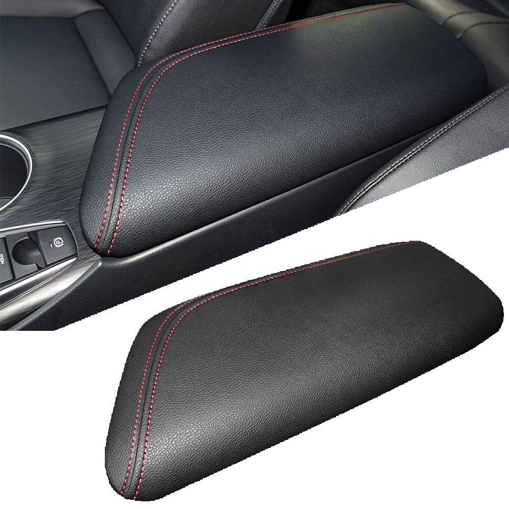 For Toyota Camry 2018 2019 2020 Car Armrest Box PU Black Leather Center Console Armrest Protector Cover Pad Interior Accessories