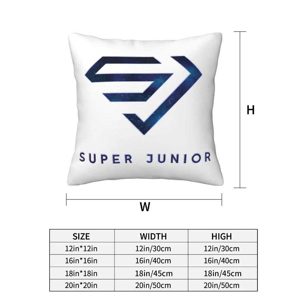 Super Junior Logo 2 Pcs Square Pillowcase Pillow Cover Cushion Decor Comfort Throw Pillow For Home Sofa