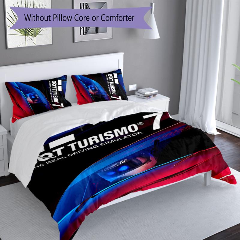 3pcs Astro Bot pattern bedding set duvet cover set includes duvet cover &pillowcases, perfect all season bedroom decoration & gift