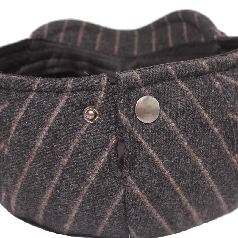 Шерстяная шапка для пожилых людей, зимняя утолщенная теплая шапка-ушанка, шерстяная шапка для мужчин с утиным язычком