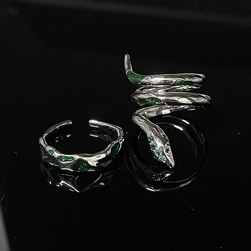 Браслет в стиле панк-змея с изображением животных, хип-хоп-браслеты, открытое кольцо для женщин, темный стиль, индивидуальность, ювелирные изделия, подарок на вечеринку