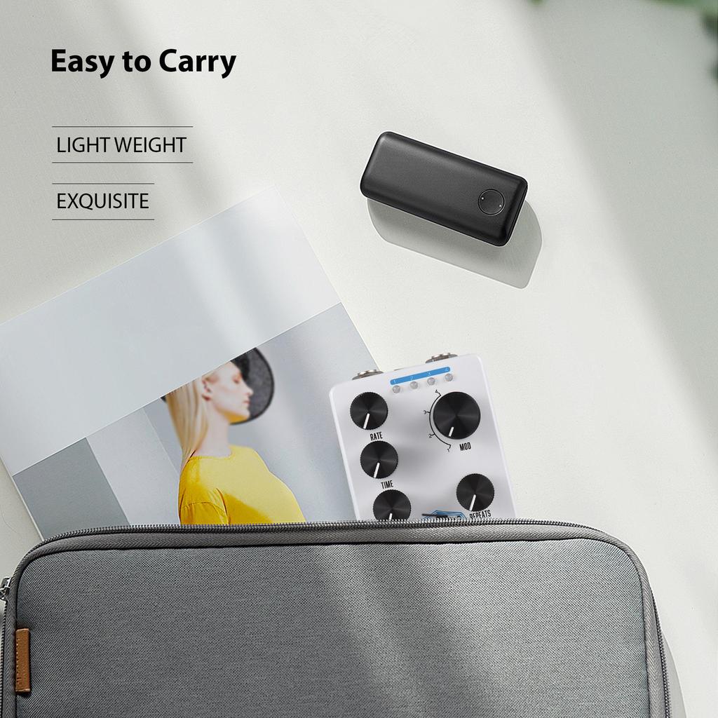 MOSKYAUDIO SUPER DELAY Guitar Delay Effects Pedal Blend/Time/Rate/Repeats/4-Mode Knob DC 9V 6.35mm