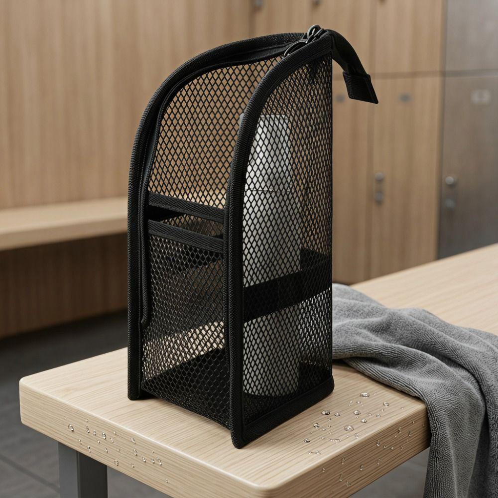Large Capacity EVA Cosmetic Bag Waterproof Vertical Design Toothbrush Toiletry Pouch Zipper Closure Stand Up