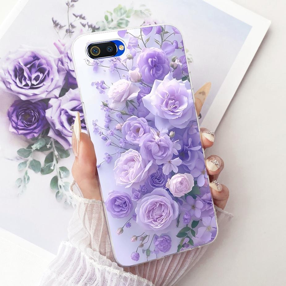 For Oppo A1k Case CPH1923 Luxury Flowers Butterfly Painted Cover Soft Silicone Case For Realme C2 RMX1941 OppoA1k RealmeC2 Shell