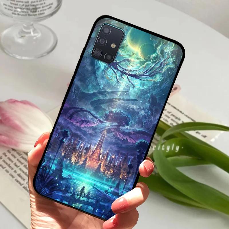 Чехол для Samsung A71 4G 5G Мягкий Силикон ТПУ Задняя крышка телефона Для Samsung Galaxy A Quantum Чехлы A716N Ударопрочный Бампер Fundas