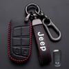 High quality New Leather Car Key Cover Case Fob for Jeep Renegade Compass Grand Cherokee for Chrysler 300C Wrangler Accessories AMN1