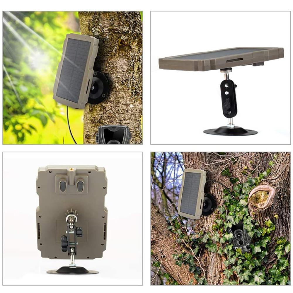 Hunting Camera Solar Panel 3000mAh Trail Camera Solar Charging Battery Panel with Rotating Mounting Bracket