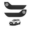 CARTIST Защитные накладки на пороги для Toyota RAV4 50 серии, декоративные накладки на двери, из ПУ-кожи, черные, комплект из 2 штук