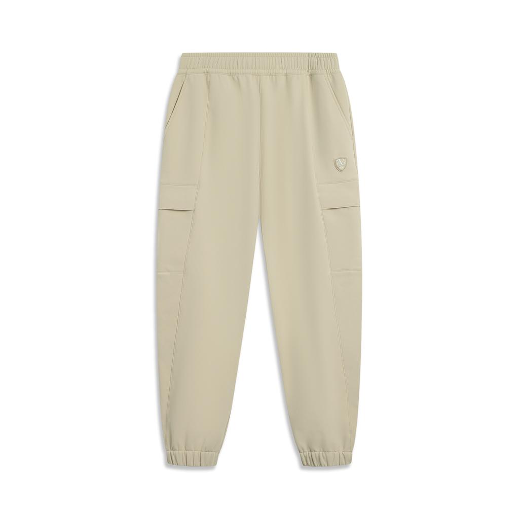 Li Ning Sports Trendy Collection Fleece Lined Thermal Fashion Versatile Windproof Water Repellent Casual Pants Men's AYKV775-1