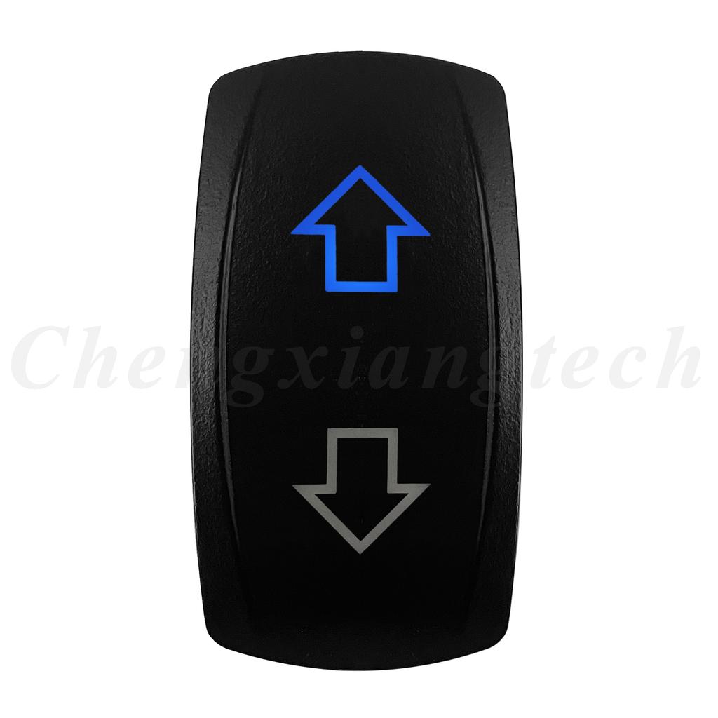 12V 20A Blue Led Car Boat Laser Rocker Switch ON OFF (ON) OFF ON OFF ON (ON) OFF ON (ON) OFF (ON) Waterproof