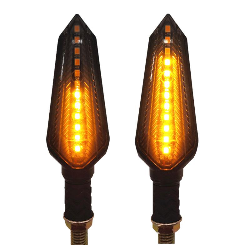 E24 Motorcycle Turn Signals Flowing Turn Signal Light 12LED Turn Signal Indicator Amber Light Blinker 12V M10 Approved E-Mark 3