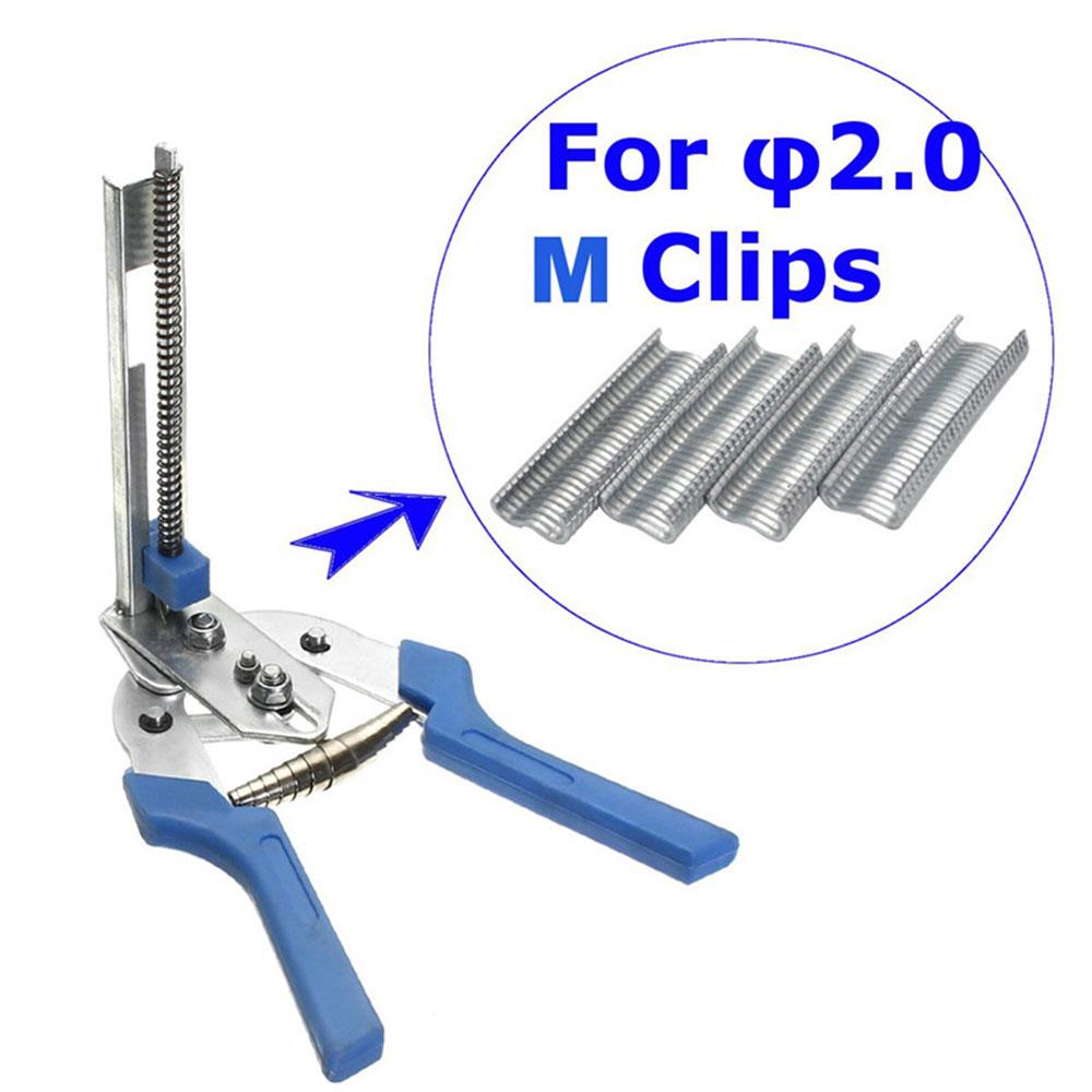 Steel Anti-slip Handle Wire Fencing Hand Tools M Clips/Staples Bird Chicken Hog Ring Plier