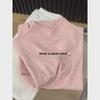 Korean-Style Pink Slim Half-High Collar Knit Top for Women - Soft, Warm Autumn/Winter Layered Sweater