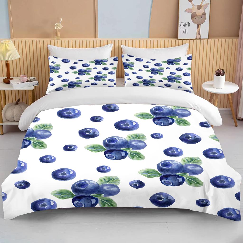 10 Sizes Fruit Pattern Bedding Three Piece Set King Size Double Bedding Set Microfiber Duvet Cover Set Queen Duvet Cover Set