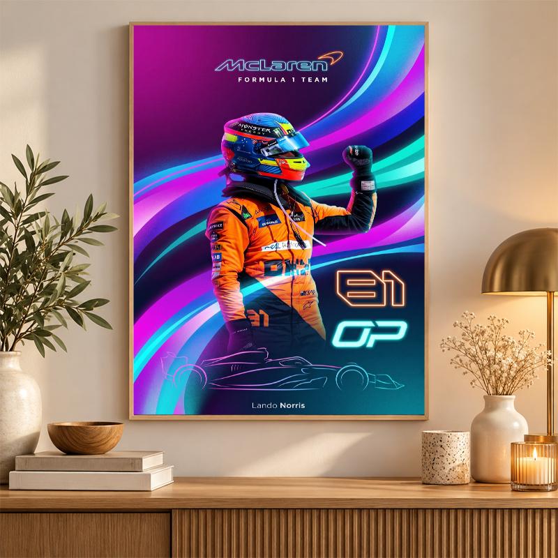 Oscar Piastri Diamond Painting Kit 5D Full Drill DIY Diamond Mosaic Wall Art Home Decor