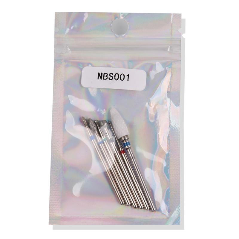 6 шт. алмазные фрезы для ногтей, набор сверл для маникюра, аксессуары для педикюра, электрическая машина, кисточка для ногтей, инструменты для заусенцев