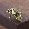 Micro Carved Brass Bee Mini Ornament Exquisite Insect Desktop Decoration Craft Home Decoration Bee Tea Pet Ornament Miniatures