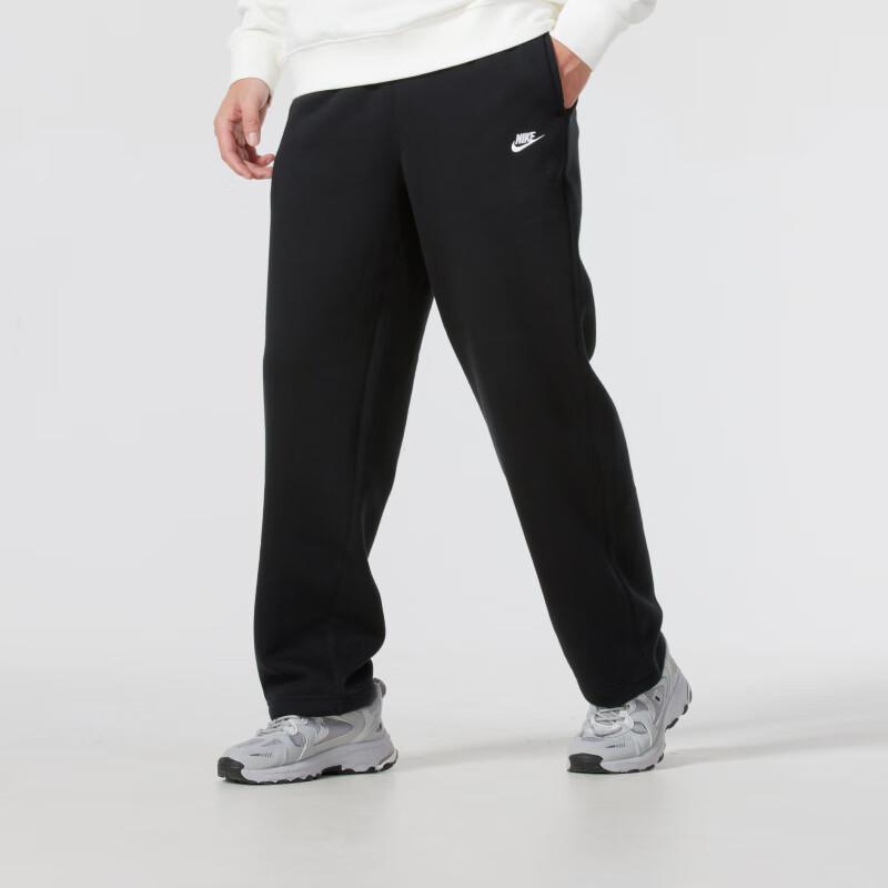 Nike Однотонные удобные дышащие трикотажные спортивные брюки мужские низ черного цвета FZ0810-010