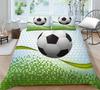3D печатное футбольное постельное белье, пододеяльник, наволочка, полноразмерный комплект двуспальной кровати, 2/3 шт. ткани из микрофибры, мягкое украшение для дома
