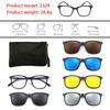 6 In 1 Polarized Sunglasses Men Women Magnetic Clip On Glasses  Optical Prescription Eyeglass Frames Magnet Clips