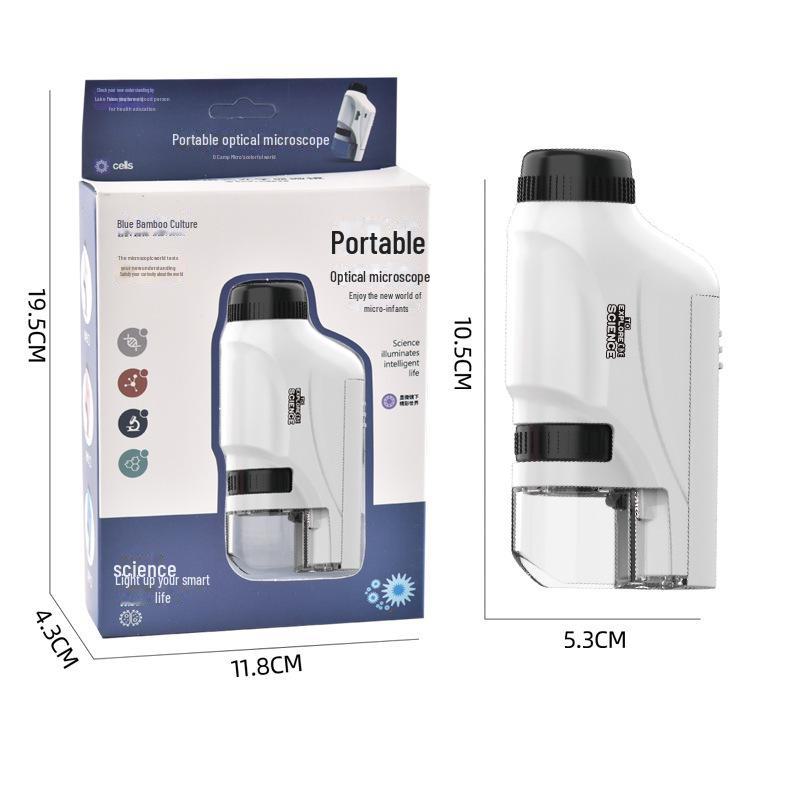 Детский портативный микроскоп для научных экспериментов: Цельная игрушка для юных школьников